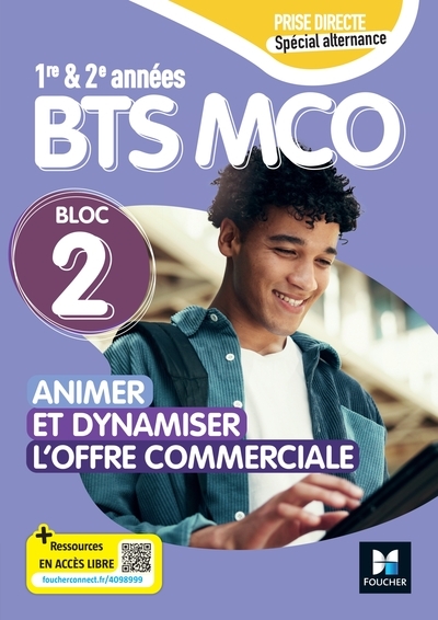 Prise directe - bloc 2 animer et dynamiser l'offre commerciale - bts mco 2026 - livre élève - Image principale