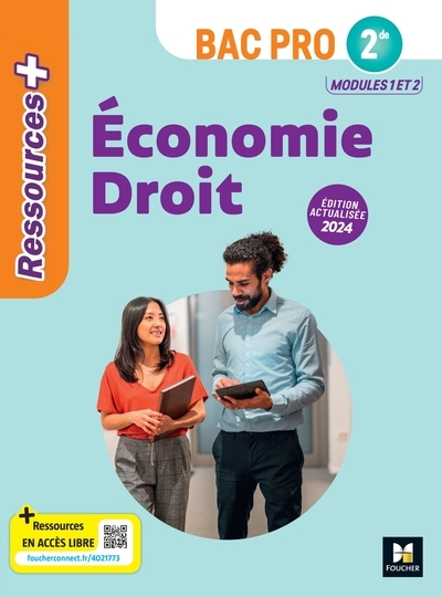 Ressources plus - économie-droit - 2de bac pro - ed. 2024 - livre élève - Image principale