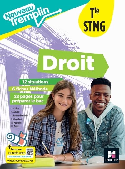 Nouveau tremplin - droit - tle stmg - éd. 2024 - livre élève - Image principale