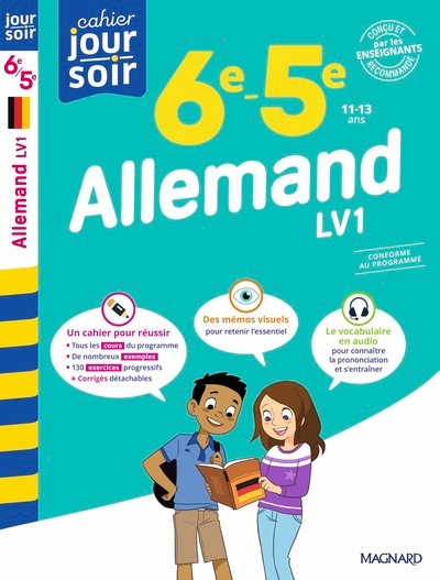 Allemand 6e-5e lv1 - cahier jour soir - Image principale