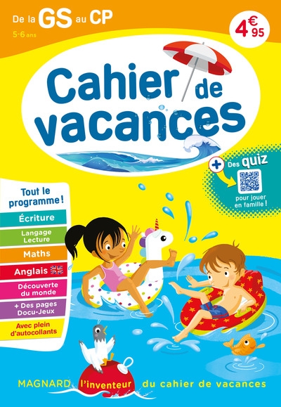 Cahier de vacances 2025, de la gs vers le cp 5-6 ans - Image principale