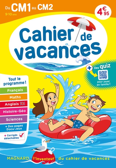 Cahier de vacances 2025, du cm1 vers le cm2 9-10 ans - Image principale