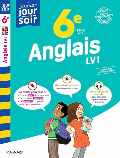 Anglais 6e lv1 - cahier jour soir - Image principale