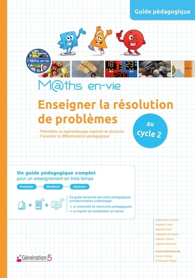 Enseigner la résolution de problèmes cycle 2 - maths en-vie (guide pédagogique + livrets cp-ce1-ce2) - Image principale