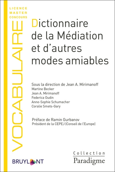 Dictionnaire de la médiation et d'autres modes amiables - Image principale