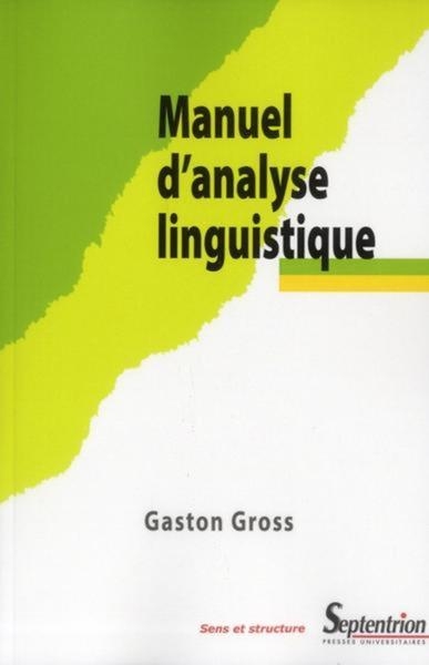 Manuel d''analyse linguistique - Image principale