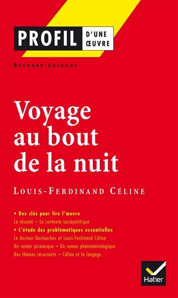 Profil - céline (louis-ferdinand) : voyage au bout de la nuit - Image principale