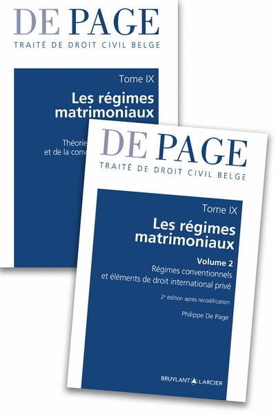 Pack traité de droit civil belge - tome ix les régimes matrimoniaux - volumes 1 et 2 - Image principale
