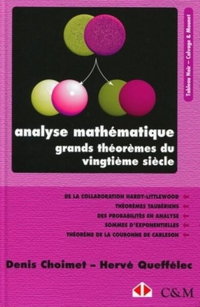 Analyse mathématique. grands théorèmes du vingtième siècle. - Image principale