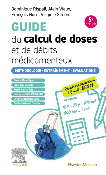 Guide du calcul de doses et de débits médicamenteux - Image principale