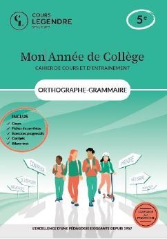 Mon année de collège - cahier de cours et d'entraînement - orthographe-grammaire - 5ème - Image principale