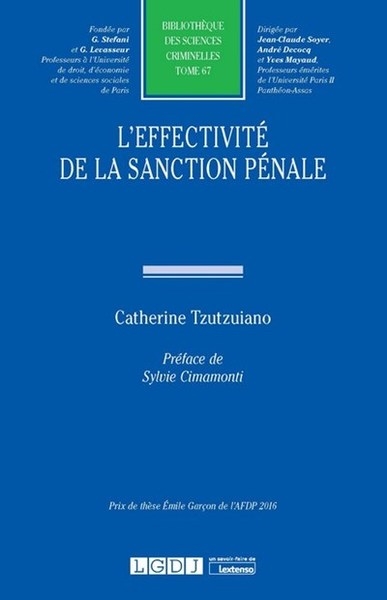 L'effectivité de la sanction pénale - Image principale