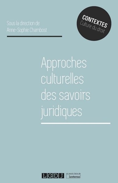 Approches culturelles des savoirs juridiques - Image principale