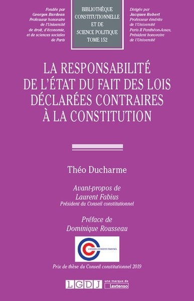 La responsabilité de l'état du fait des lois déclarées contraires à la constitution - Image principale
