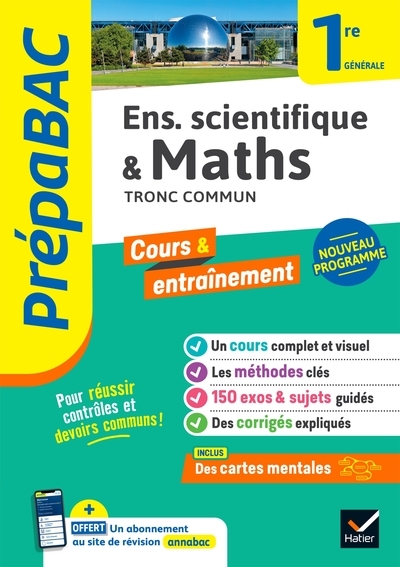 Prépabac - maths & enseignement scientifique (tronc commun) 1re générale - Image principale