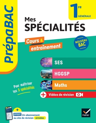 Prépabac - mes spécialités ses, hggsp, maths 1re générale - 2025-2026 - Image principale