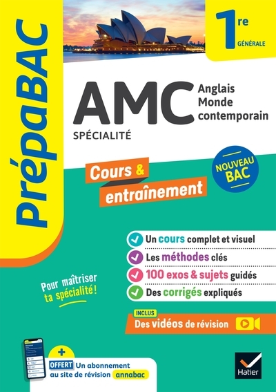 Prépabac - amc (anglais monde contemporain) 1re générale (spécialité) - Image principale