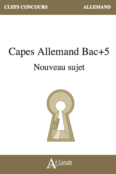 Capes allemand bac+5 nouveau sujet - Image principale
