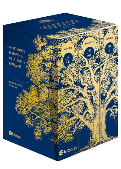 Dictionnaire historique de la langue française - coffret 3 volumes - bleu - Image principale