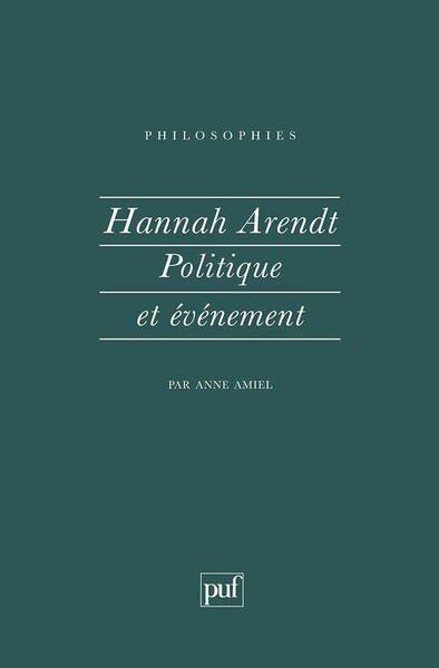 Hannah arendt. politique et evenement - Image principale