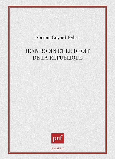 Jean bodin et le droit de la république - Image principale