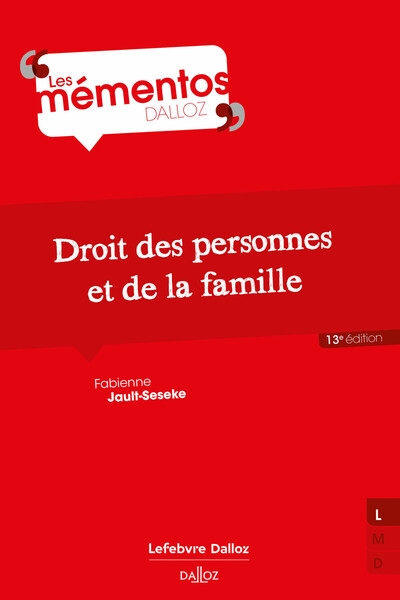 Droit des personnes, de la famille et des incapacités. 13e éd. - Image principale