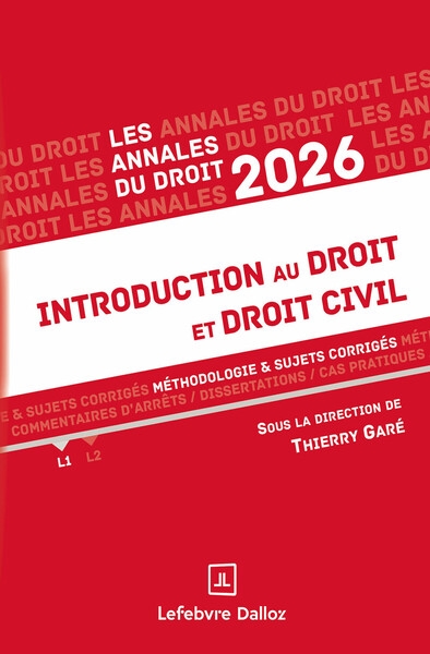Annales introduction au droit et droit civil 2026 - Image principale