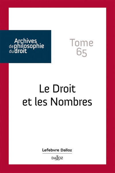 Le droit et les nombres - tome 65 - tome 65 - Image principale