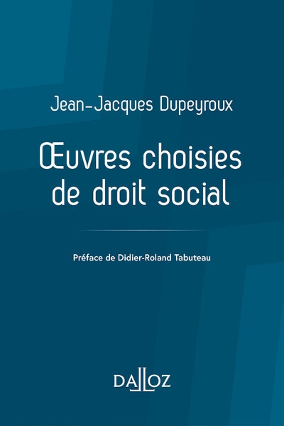 Oeuvres choisies de droit social - Image principale