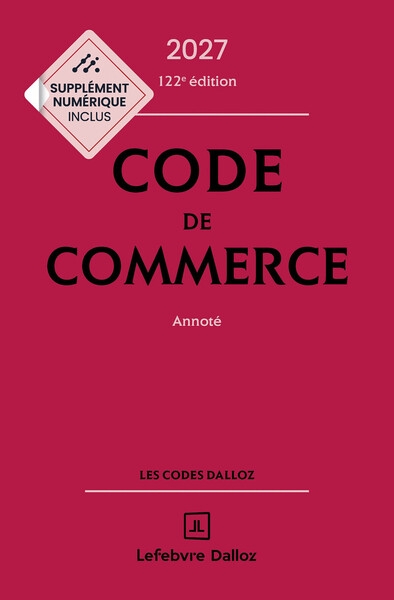 Code de commerce 2027, annoté. 122e éd. - Image principale