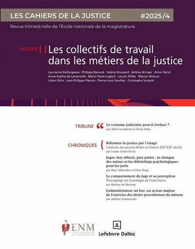 Les cahiers de la justice 2025/4 - Image principale