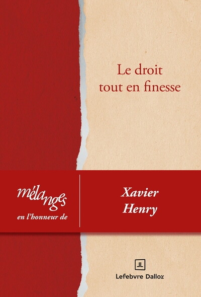 Mélanges en l'honneur de xavier henry - Image principale