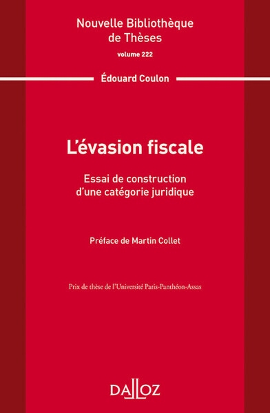 Nouvelle bibliothèque de thèses - volume 222 l'évasion fiscale - Image principale