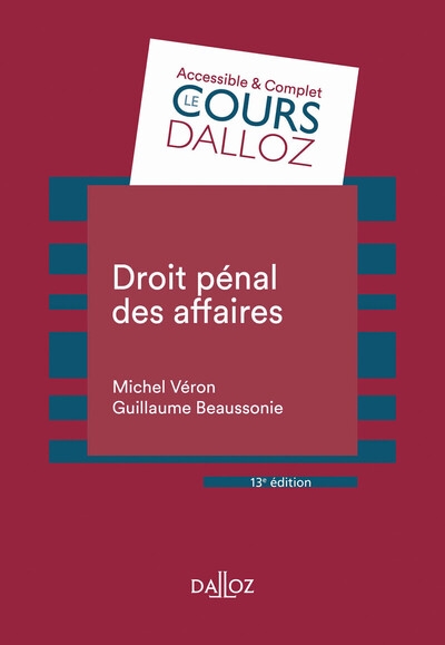 Droit pénal des affaires. 13e éd. - Image principale