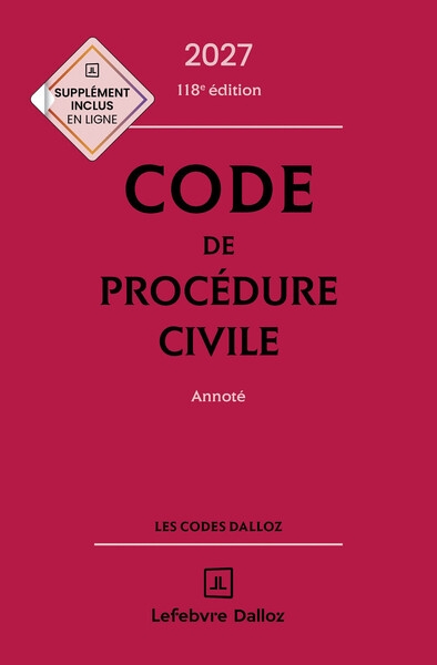 Code de procédure civile 2027, annoté. 118e éd. - Image principale