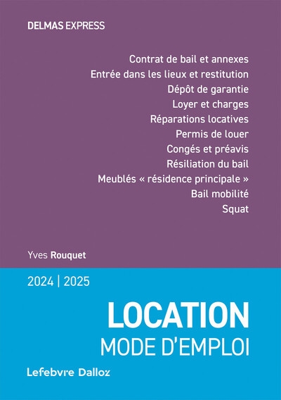 Location mode d'emploi 2024/2025. 17e éd. - Image principale