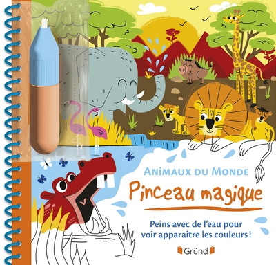 Pinceau magique - animaux du monde - peins avec de l'eau pour voir apparaître les couleurs ! - Image principale