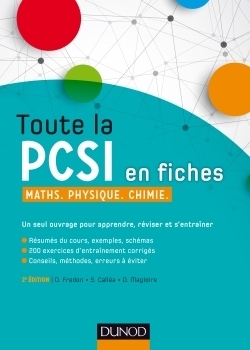 Toute la pcsi en fiches - 2ed - maths, physique, chimie - Image principale