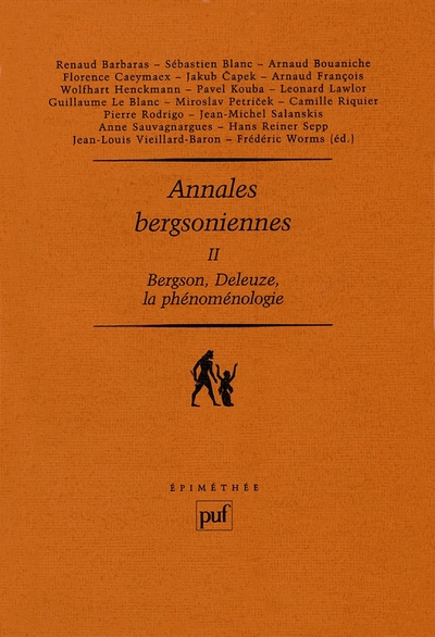Annales bergsoniennes, ii - Image principale