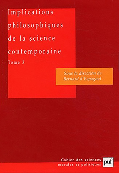 Implications philosophiques de la science contemporaine. tome 3 - Image principale