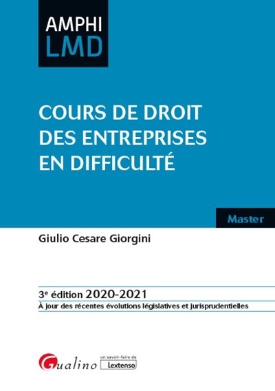Cours de droit des entreprises en difficulté - Image principale