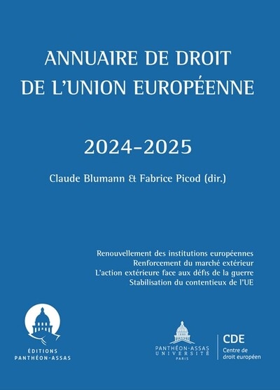 Annuaire de droit de l'union européenne 2024-2025 - Image principale