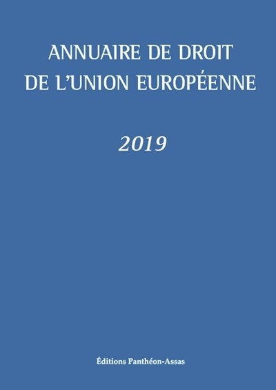 Annuaire de droit de l'union européenne 2019 - Image principale