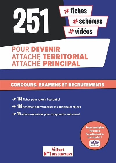 251 fiches, schémas et vidéos pour devenir attaché territorial, attaché principal - Image principale