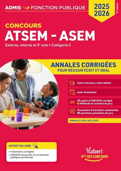Concours atsem et asem - catégorie c - annales corrigées - Image principale