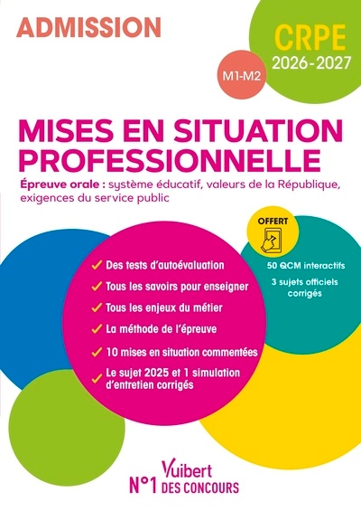 Crpe 2026-2027 - mises en situation professionnelle (m1 et m2) - epreuve orale d'entretien - Image principale