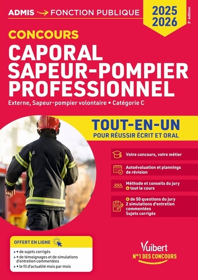 Concours caporal sapeur-pompier professionnel - tout-en-un - catégorie c - Image principale