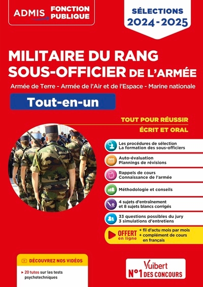Sélections militaire du rang - sous-officier de l’armée 2024-2025 - tout-en-un - Image principale