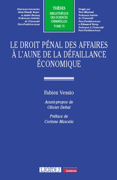 Le droit pénal des affaires à l'aune de la défaillance économique - Image principale