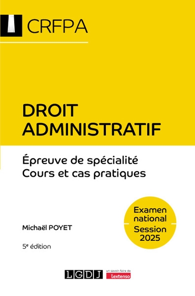 Droit administratif - crfpa - examen national session 2025 - Image principale
